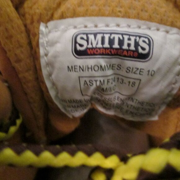 SMITHS WORKWEAR Men's Steel Toe Work Boots Color: Stadium Wheat Size:10-NIB - Picture 5 of 13